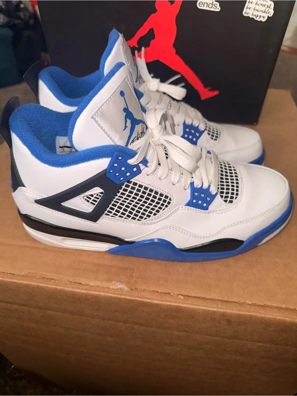 Air Jordan 4 Retro Motorsport 2017 size 9 PREOWNED EXCELLENT OG BOX